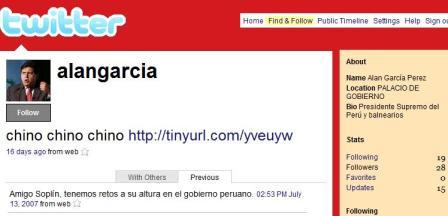 Alan GarcÃ­a (PerÃº) en Twitter