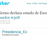 Estado de Excepción Ecuador – Twitter fuentes informando