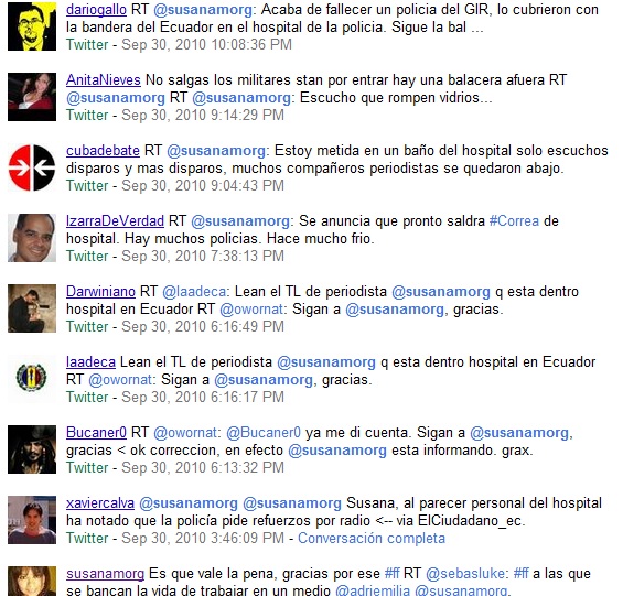 30s Twitter de la emergencia recuperados