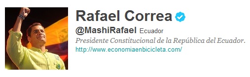 twitter rafael correa verificado